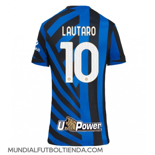 Camiseta Inter Milan Lautaro Martinez #10 Primera Equipación Replica 2024-25 para mujer mangas cortas